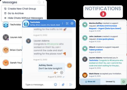 Visual project notifications